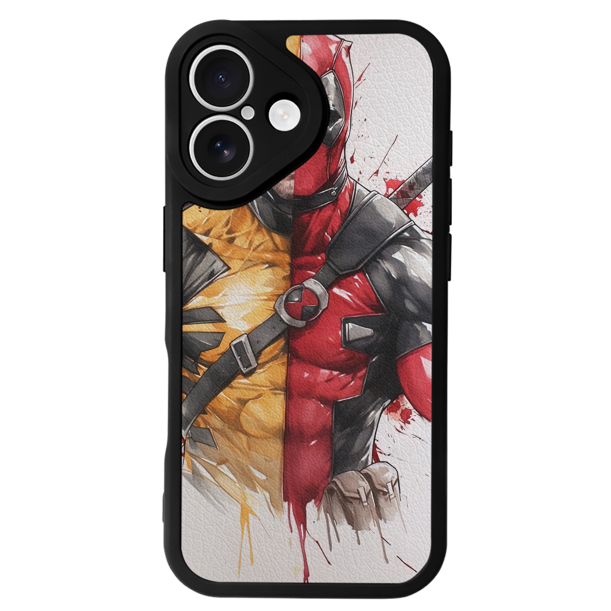 （画像用） Deadpool デッドプール 【iPhone 16シリーズ対応】シリコンスマホケース（レザー調） 材質：シリコン